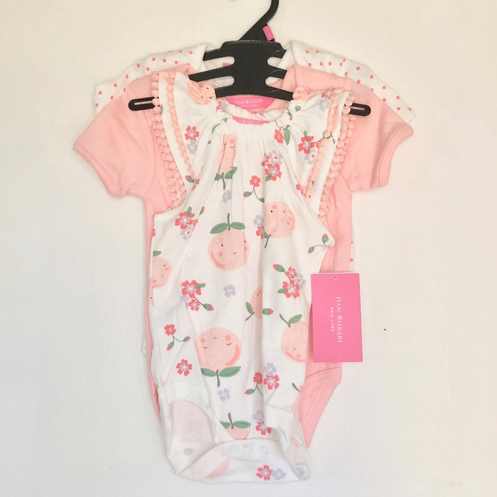 NWT Isaac Mizrahi Baby Onesie Set 3/6 Months